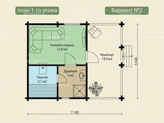 Баня 6x7м