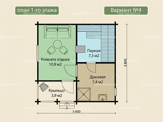 Баня 6x6м