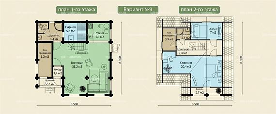 Дом 9x9м