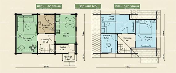 Дом под ключ 6x9м