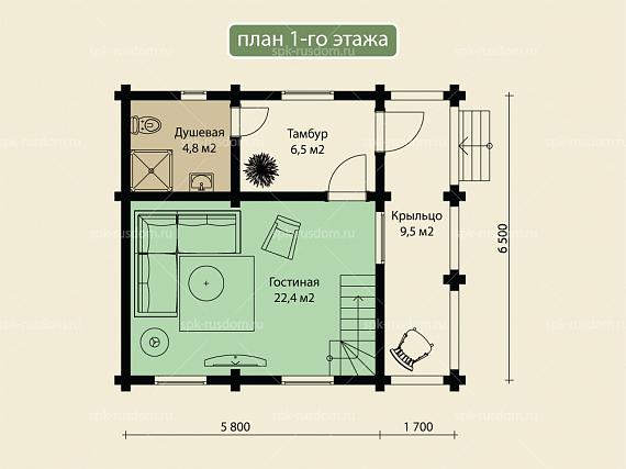 Дом 7x8м