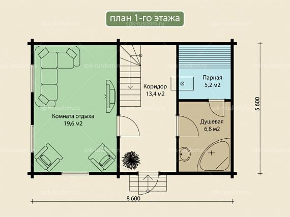 Баня под ключ 6x9м