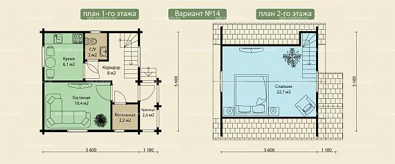 Дом 6x6м
