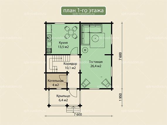 Дом 8x8м