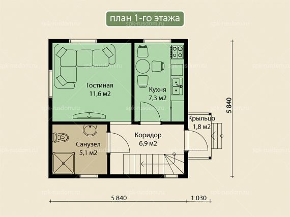 Дом 6x6м