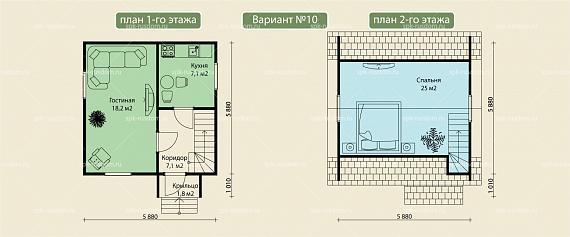 Дом 6x6м