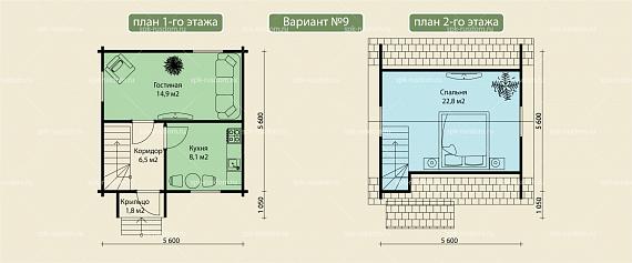 Дом под ключ 6x6м
