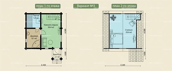 Баня 7x7м