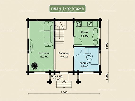 Дом под ключ 6x8м