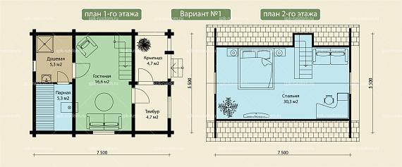 Баня 6x8м