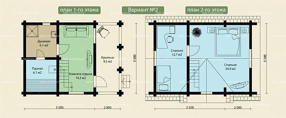 Баня под ключ 6x8м
